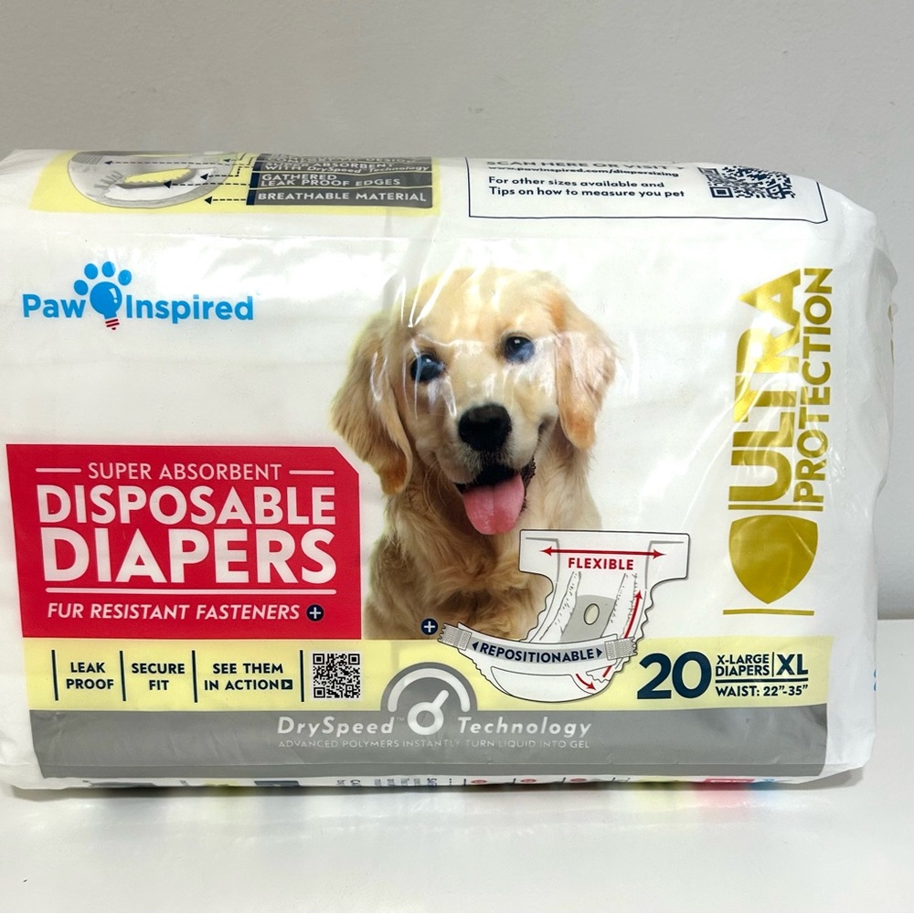 Inspire Ultra Protection Disposable Dog Diapers, XL